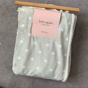 Kate Spade Gray Fleece Blanket